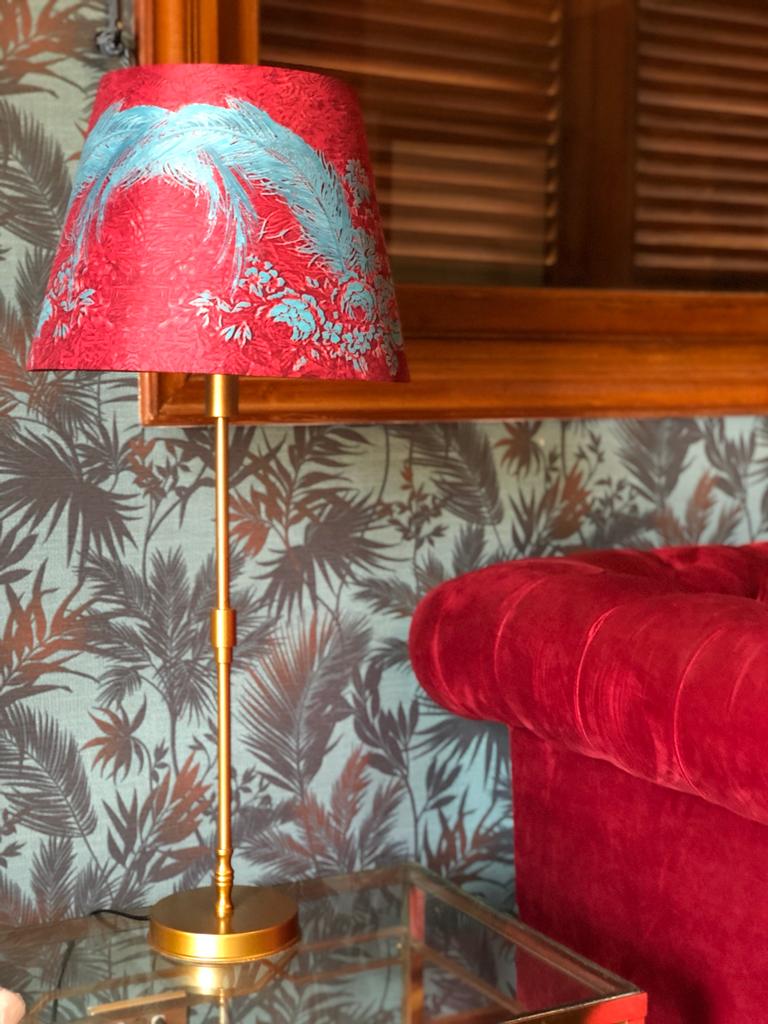 Crimson Glow Lamp Shade