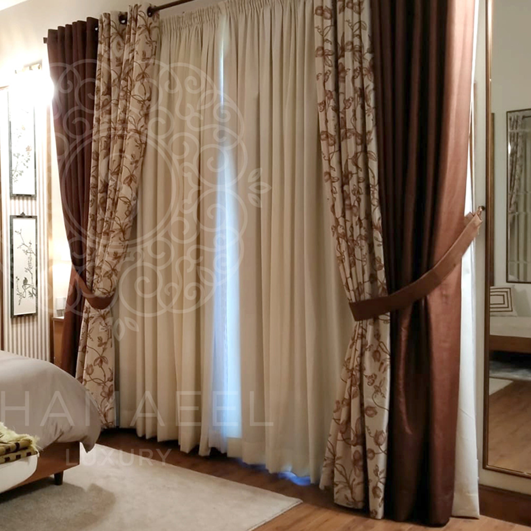 Rustic Luxe Curtain By Shamaeel Ansari Best Designer In Pakistan www.shamaeeldesigns.com