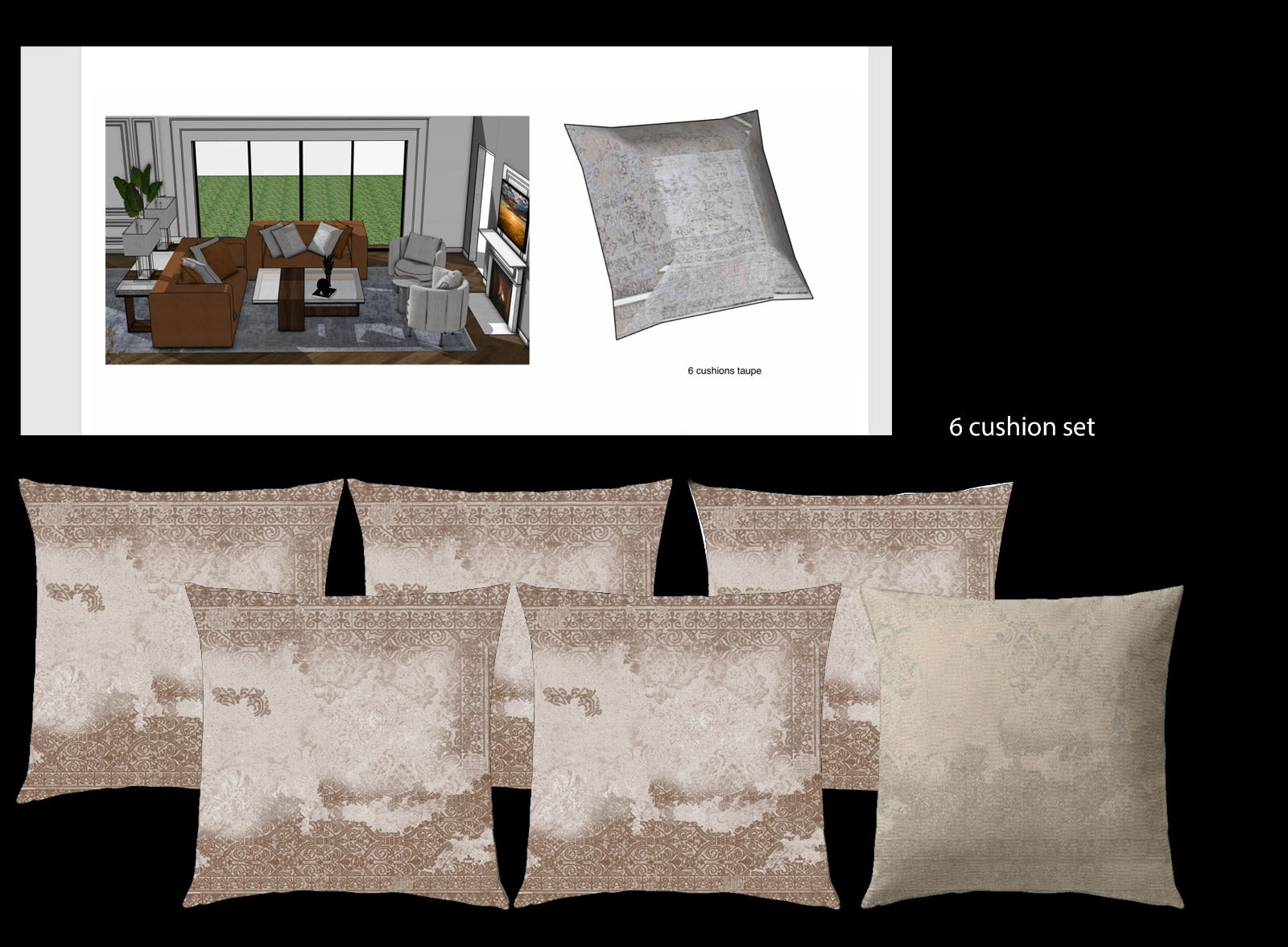 Vintage Beige Glow Cushion