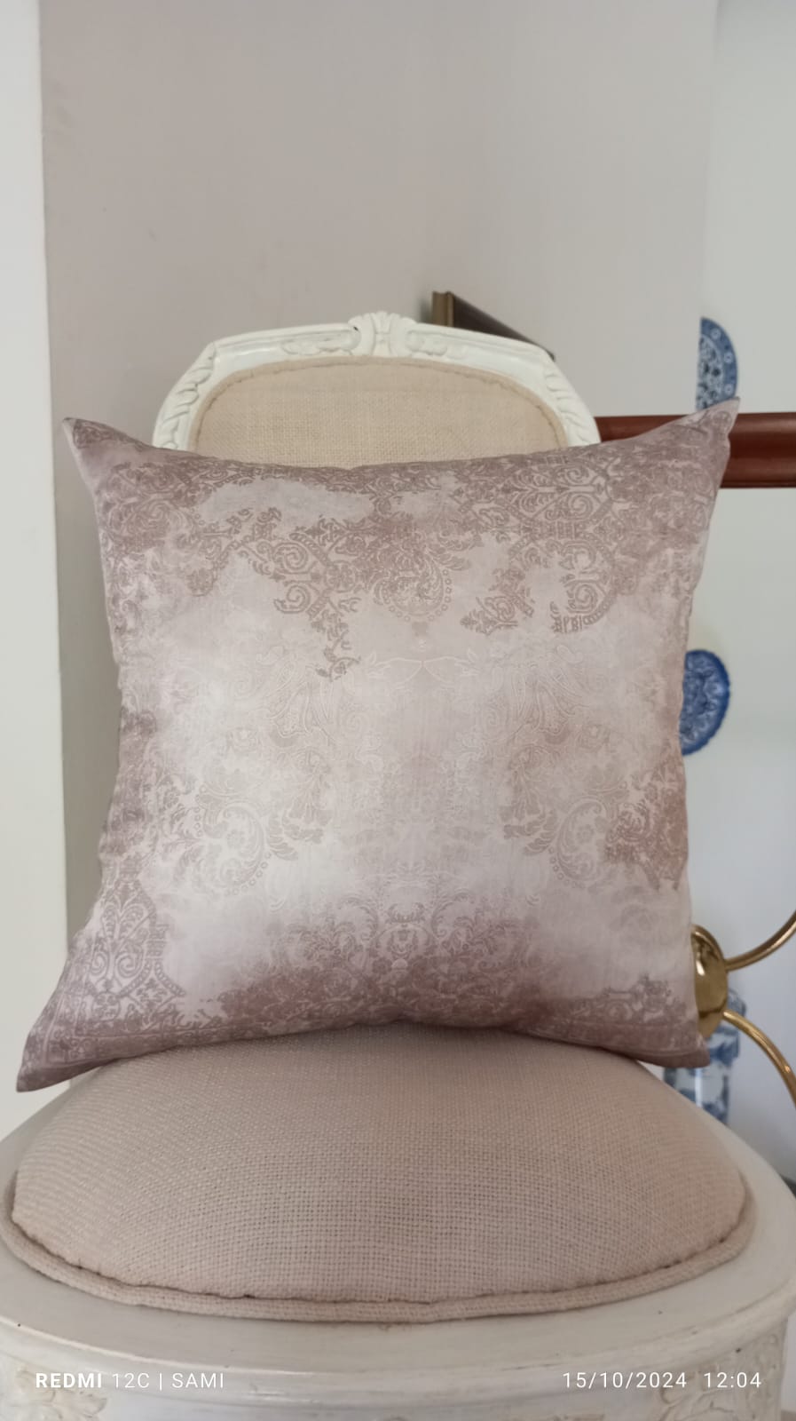 Vintage Beige Glow Cushion