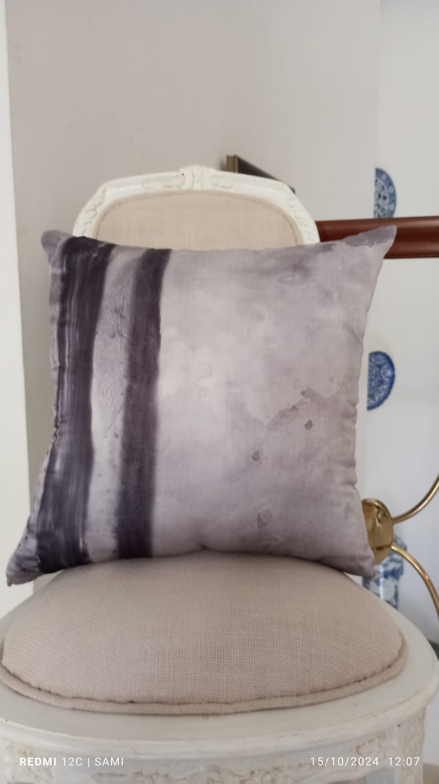 Midnight Brush Stroke Cushion