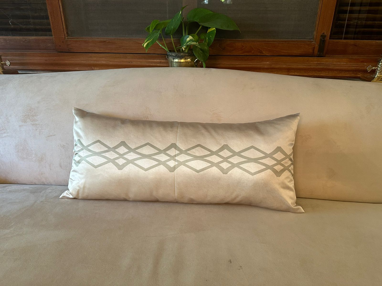 Sage Geometry Cushion