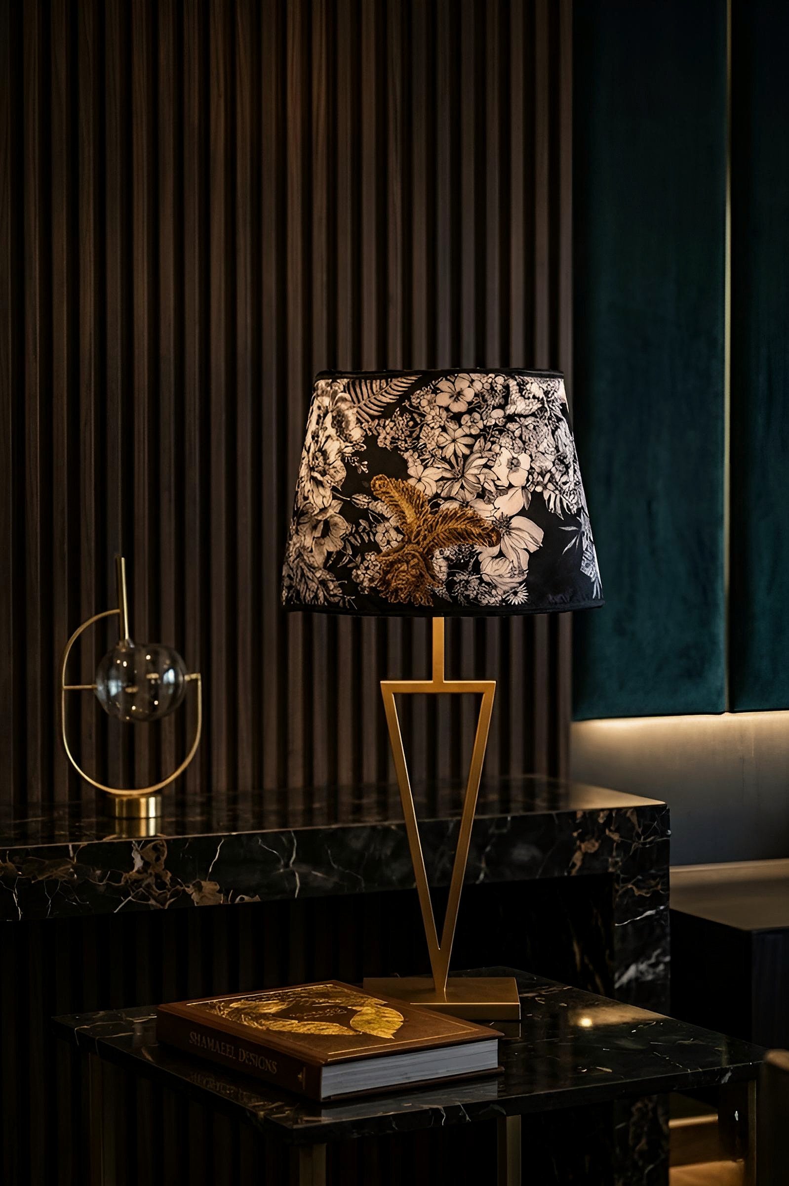 Noir Blossom Lamp Shade